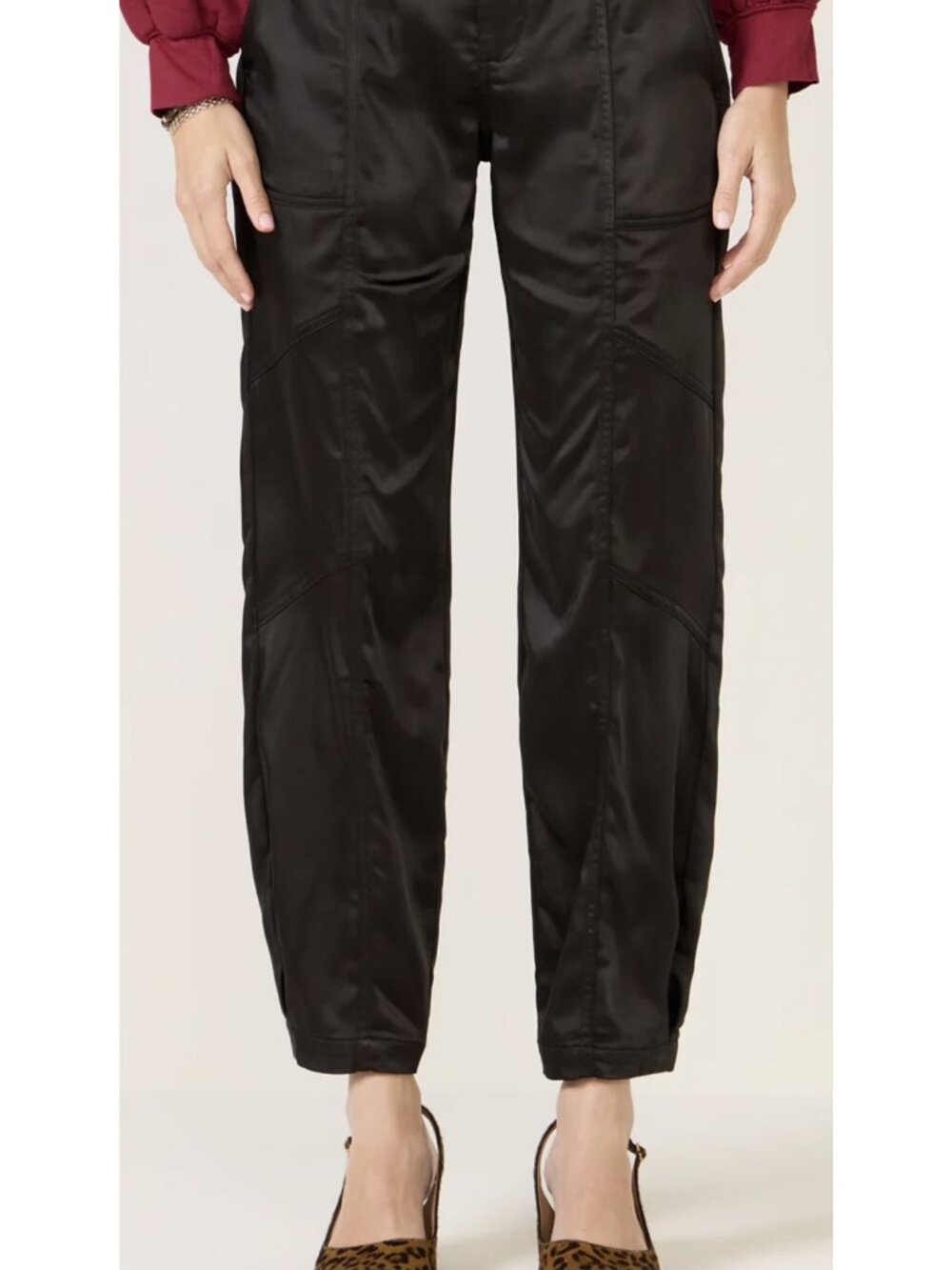 Sanctuary NWT Sahara Satin Pant Size 24 in Black - Picture 1 of 6